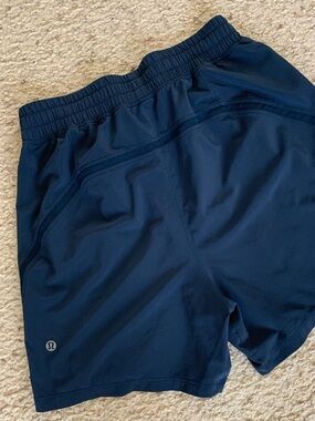 lululemon Pace Breaker Navy Shorts 5”